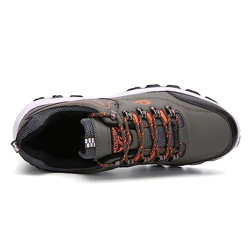 JiuQing Men's Hiking Shoes Low Rise Outdoor Travel Shoes Lightweight Casual Camping Walking Sneakers,Green,10 UK — view 4