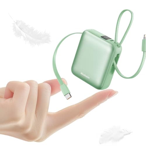 Hichain Power Bank iPhone 22.5 W Power Bank 10000 mAh High Speed with Dual Port Digital Display Compatible with iPhone 16/15/14/13, Samsung, iPad (green)