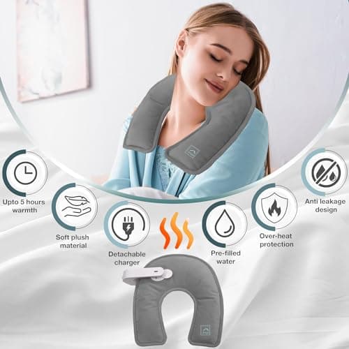 Bargain House Rechargeable Electric Neck Warmer Heating Pad Grey — view 3