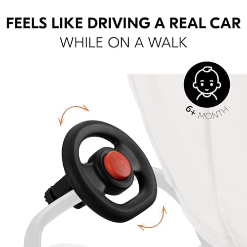 hauck Pushchair Steering Wheel Toy, Black - Interactive Driving Toy with Horn & Sound Effects, Toddler Game 6+ Months, 13 x 16 x 15 cm, Fixation on Bumper Bars up to 39,5 cm Diameter — view 3