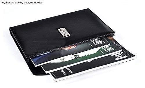 A4 Black PU Leather Men Briefcase Lockable with Password,Document Bag Case,File Folder Conference Meeting Files Storage Bag Business Handbag — view 5