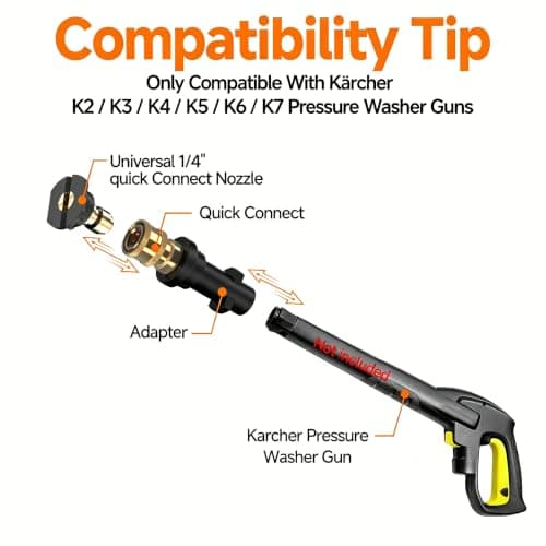 Stone Banks Pressure Washer Gun Adapter with 1/4'' Quick Connect Female Fitting Compatible with Karcher/Kärcher K Series K2, K3, K4, K5, K6, K7 High Pressure Washer — view 4