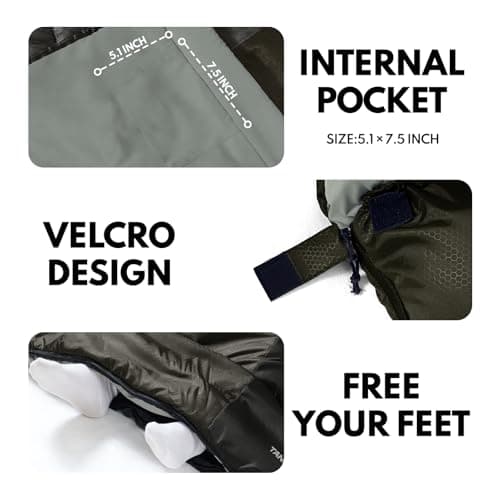 TANSTRIDER 0°C Winter XXL Sleeping Bags for Adults Cold Weather,Camping Sleeping Bag for Kids with Compression Sack,4 Season Camping Essentials Gear for Hiking,Traveling,Outdoor,Backpacking — view 4