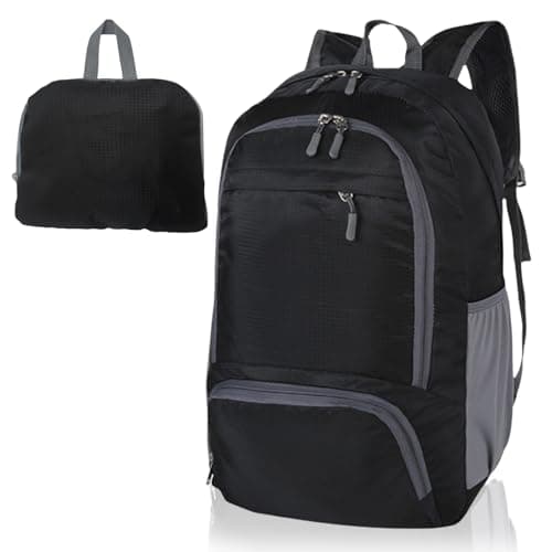 FENGZIZH Foldable Lightweight Travel Backpack, 30L Waterproof Rucksack