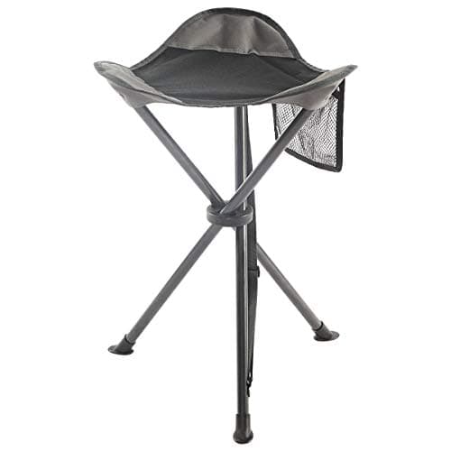 EVER ADVANCED Folding Stool Tripod Tall 53cm Lightweight Up to102 KG Grey