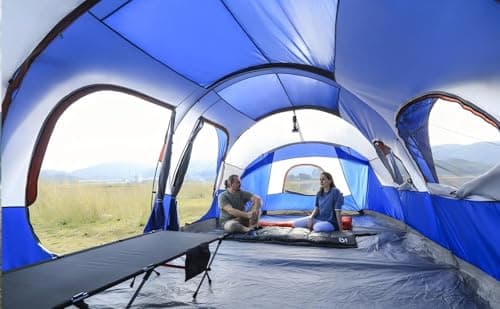 CAMPROS CP 12-Person Family Tent, 3-Room Tunnel Camping Tent, Waterproof — view 4