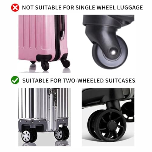 JWJDSAK 8 Pcs Silicone Wheel Covers for Suitcase - Off-Road Luggage Wheel Protectors with Noise Reduction & Anti-Scratch, Universal Suitcase Accessories (Red) — view 3