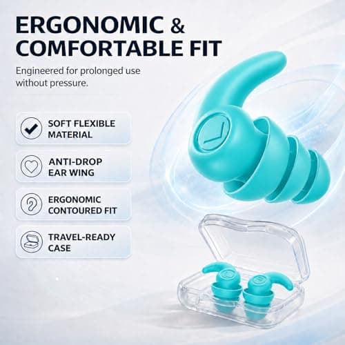 Kids Swimming Ear Plugs, 4 Pairs Waterproof Silicone Reusable Earplugs, Ear Protection for Showering Swimming Bathing Surfing for Children 4-12 Years Old — view 4