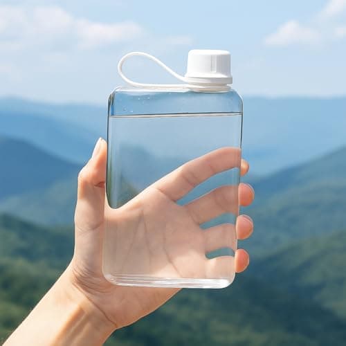 ZAVOOS 2 Pack 17 Oz Portable Flat Water Bottle — view 5