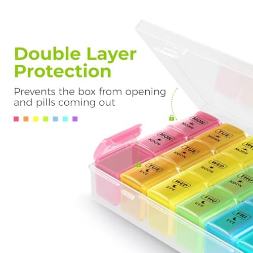 Opret Pill Box 7 Day 3 Times a Day, Weekly Travel Tablet Organiser — view 2