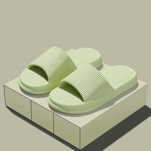 Womens Sliders Wide Fit Thick Sole Shower Shoes Non Slip Pool Beach Sandals — view 3