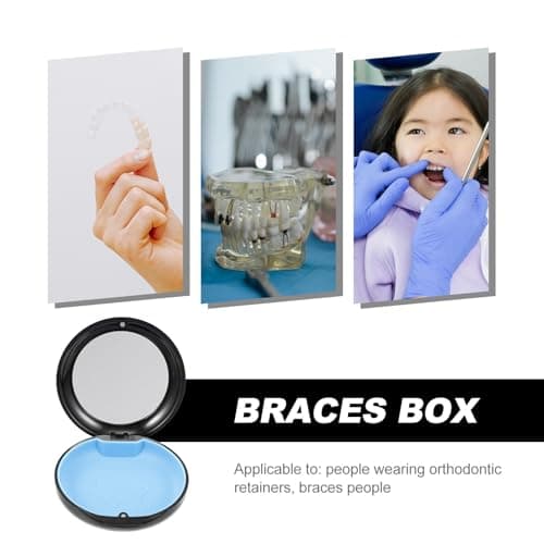 Didiseaon Portable Denture Storage Box with Mirror for Mouth Guards — view 3