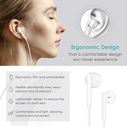 2Pack USB C Headphones for iPhone 16, Type C Wired Earbuds with Mic & Volume Control, HiFi Stereo Noise Cancelling Earphones Wired for iPad Pro iPhone 17/16/15 Pro Max/Plus, Samsung Galaxy S23/S22/S21 — view 4