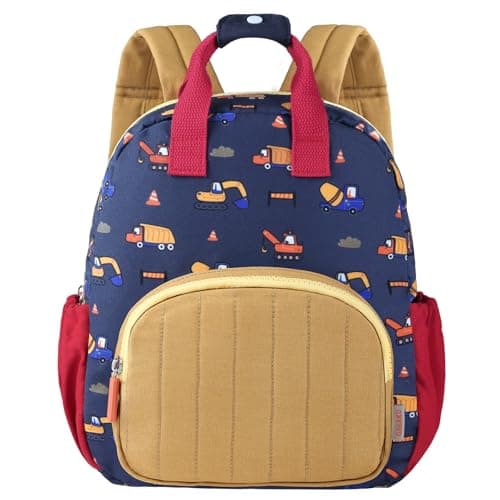 GAGAKU Toddler Backpack for Boys - Nursery Backpacks Mini Children Backpack for Kids 2-4 years Cartoon Breathable Comfortable Preschool Kindergarten Elementary Rucksack Travel Bag - Excavator