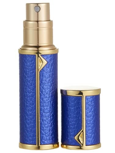 AsaNana Perfume Atomiser, Refillable & Travel Size Perfume Bottle, Leaking Proof,Bottom Pump without Funnel, Luxurious Small women and men, 5ml (Navy Blue)