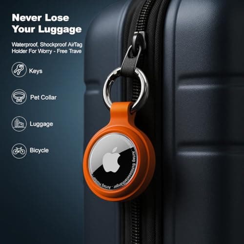 PESTON AirTag Holder Keyring, IP67 Waterproof Case for Apple AirTag 1 & 2 — view 4
