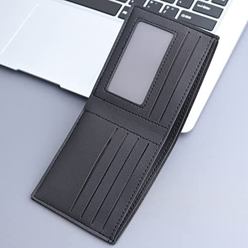 2026 New Arrivals Backpack Women's Fashion Men ID Short Wallet Solid Colour Bag Oepn Purse Multiple Card Slots Clutch Bag (Black, One Size) — view 5