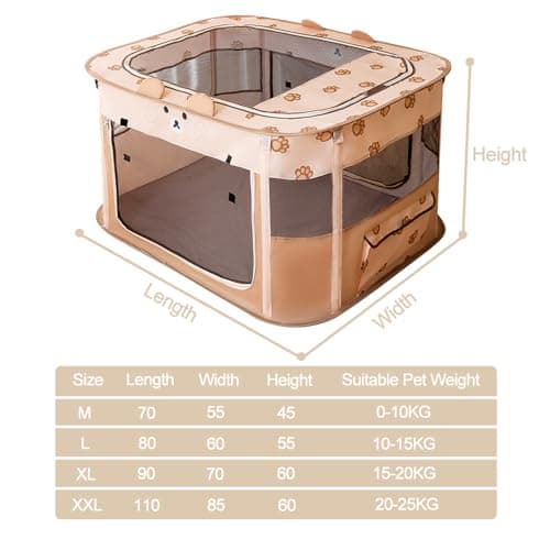 Foldable Pet Playpen Portable Kennel Cage for Puppy Dog Kitten Cat — view 2