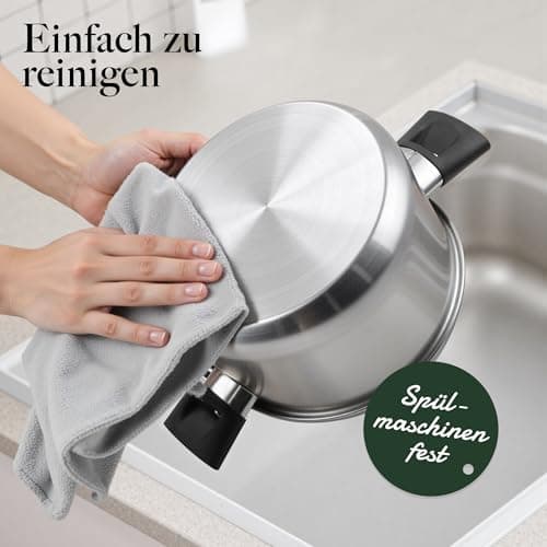 Stainless Steel Pots and Pans Set, 6-Piece Tri-Ply Induction Hob Pan Set — view 6