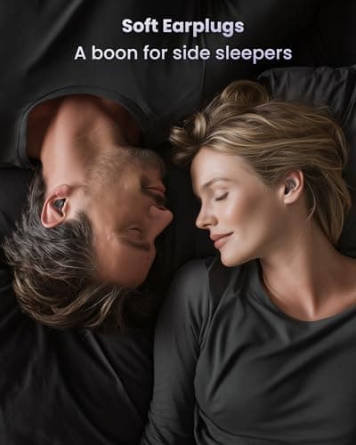 Ear Plugs for Sleep, Noise Cancelling Ear-Plugs Reusable Soft Silicone Earplugs for Sleeping, Snoring Partner, Travel, Deep Focus, Side Sleepers, Work & Studying, Comfortable,Black 2Pairs — view 6