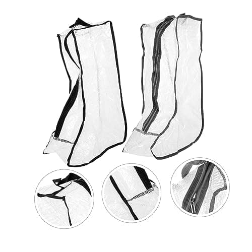 Luxshiny 2pcs Shoe Storage Bag Travel Boots Organizer Reusable Zippered Household Storage Pouch for Home Walking Boots — view 5