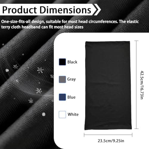 Eastrise 4 Pack Bandana Neck Warmer Ski Snood for Men & Women Multifunctional Headwear Face Mask Elastic Neck Gaiters Windproof Headband Snood UV Resistence for Sports Cycling Hiking — view 2