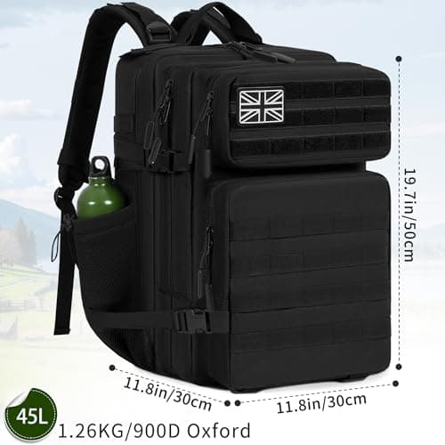 OUUTMEE Military Tactical Backpack 45L, MOLLE Rucksack for Men — view 3