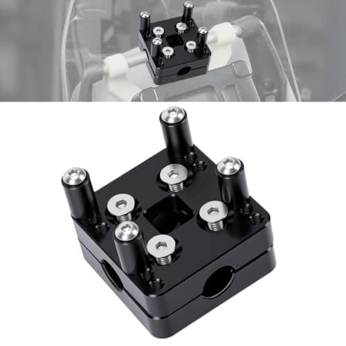 aqxreight 12mm GPS Mount Bracket, CNC Machined Aluminum with AMPS Hole Pattern, Compatible with Zumo XT and QuadLock for R1200 1250 GS GSA 2014-2022 Tenere 700 — view 4
