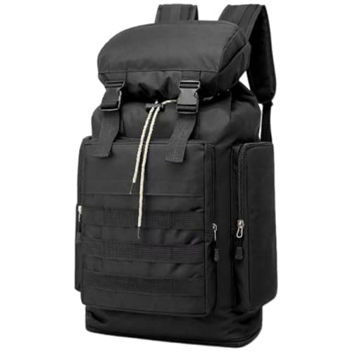 Lawaia Hiking Rucksack 70L Travel Waterproof Camping Bag Molle Backpack Tactical Package Large Survival Sports and Outdoor Expandable Weekend Festival Luggage Fishing for Men and Women