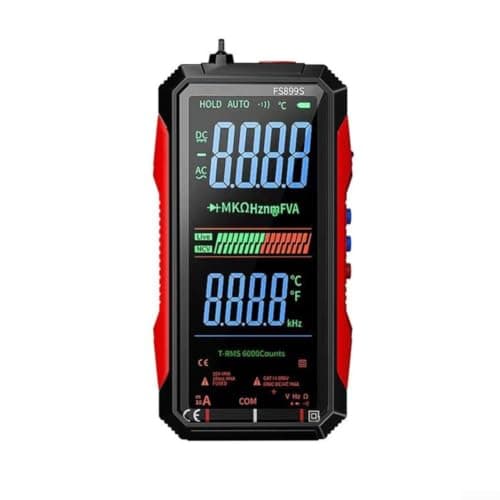 Smart Digital Multimeter Auto Ranging USB Rechargeable AC DC Voltmeter Ohmmeter with NCV Live Wire Detection Backlit LCD Screen for Car for battery Testing Electrical Repair Kit 72x140mm