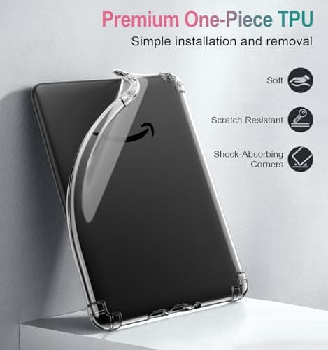 MoKo Case for 7" Kindle Paperwhite 12th Gen 2024 & Kindle Colorsoft, Clear — view 4