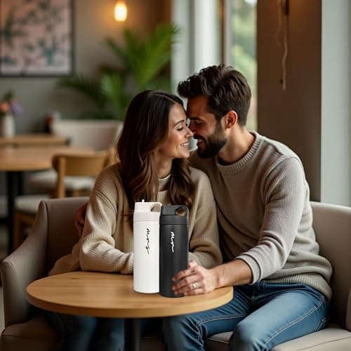 Mr and Mrs Water Bottles - Wedding Gifts for Bride and Groom - Gifts for Bridal Shower Engagement Wedding and Married Couples Anniversary — view 6