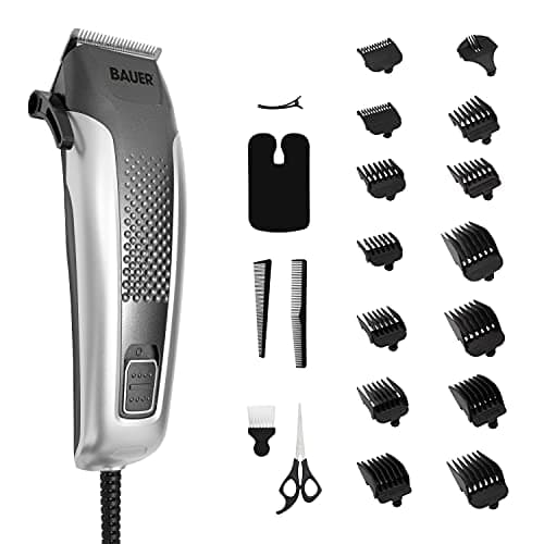 Bauer Professional Hair Clipper and Grooming Kits for Men/High Precision and Adjustable Lengths/Stainless Steel Blades/Accessories Included (Hair Clipper Travel Set) — view 4