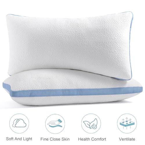 Hiimgo Pillows 4 Pack Shredded Memory Foam Pillows, 51x66cm, — view 3