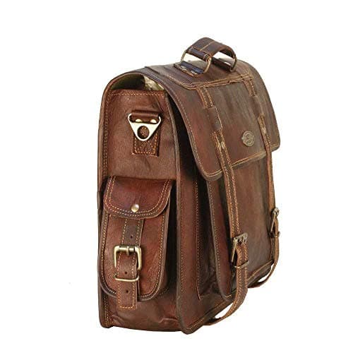 HULSH Leather Laptop Bags for Men Full Grain Leather Messenger Bag Leather Briefcase Computer Satchel Crossbody Shoulder Bag (Medium) — view 6