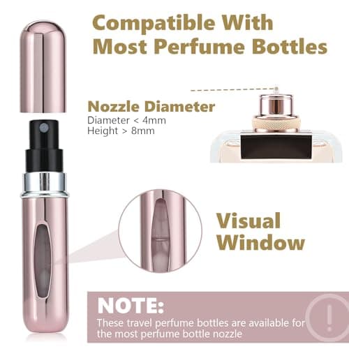 6pcs Perfume Atomiser Refillable, 5ML Mini Perfume Travel Bottle, Spray Bottles, Portable for Travel Holiday — view 4