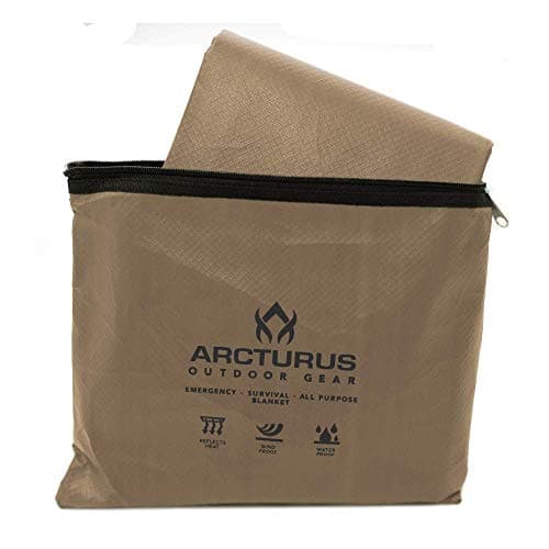 Arcturus Heavy Duty Survival Blanket – Insulated Thermal Reflective Tarp - 60" x 82". All-Weather, Reusable Emergency Blanket for Car or Camping (Coyote Brown) — view 4