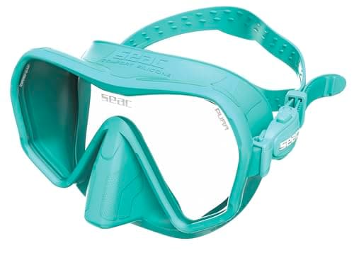 SEAC Pura – Frameless Single-Lens Silicone Diving Mask | Antifog Low Volume Mask for Diving and Snorkeling with 3D Buckle, Tiffany — view 2
