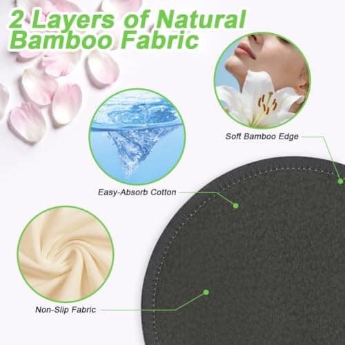 HOTUT Reusable Makeup Remover Pads,20PCS Natural Bamboo Organic Cotton — view 3