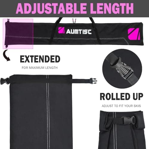 AUMTISC Ski Bag Ski and Boot Bag Combo for 1 Pair of Skis — view 4