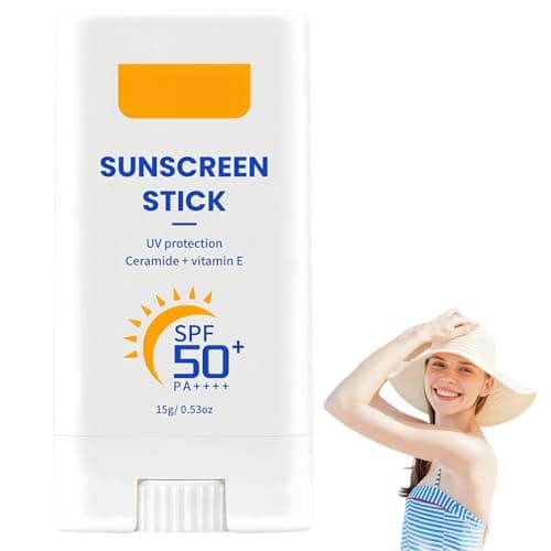 Sunscreen Stick SPF 50+,SPF 50 Sunscreen for Face,Invisible Sun Stick for Face & Body,Water Resistant,Daily Use Waterproof Sun Block,Moisturizing Sun Cream,Day Cream Spf,Daily Use Sunscreen Stick