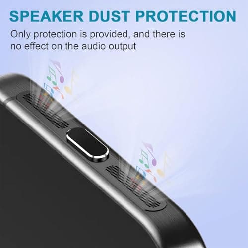 BelleVive 8-Pack USB-C Dust Protection Plugs, Type-C Charging Port Cover, Earphone Speaker Mesh, Dustproof Adhesive Cover, Phone Accessories for iPhone 16/iPhone 15 — view 4