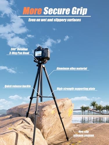 71 Inch Lightweight Tripod for Camera & Phone with Wireless Remote — view 2