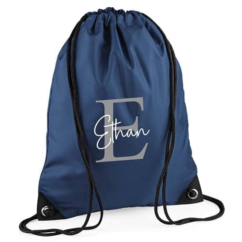 Chicken Craft Customisable Personalised Drawstring Bag - Ideal PE Kit, Gym, and Swimming Bag for Boys, Girls, Kids in Nursery and Primary School, Available with Monogrammed Initial and Name — view 3