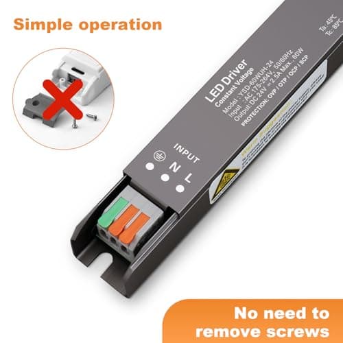 Constant Voltage Slim Driver 24V 60W 2.5A, for LED Strips Mirror Light MR16 — view 6