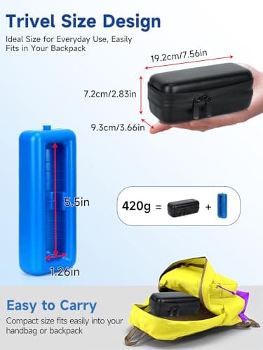 Leng Ke Insulin Vial Travel Case with Ice Brick – EVA Protective Cooler with Mesh Pocket, Shockproof & Portable Insulin Travel Case for Diabetic Supplies (Black) — view 6