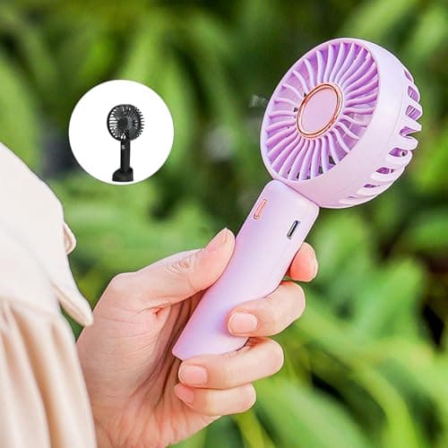 Rechargeable Handheld Cooling Fan USB Power Desktop Fan 3 Speed Adjustable for Home Travel Outdoor Camping USB and Bedroom — view 2