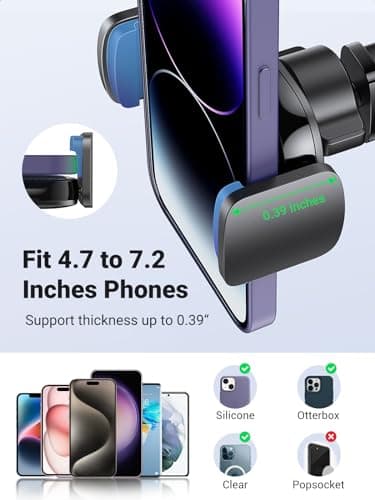 UGREEN Car Phone Holder Windscreen Mount Dashboard Phone Automobile Cradles Superior Suction Cup 360°Adjustable Long Arm Compatible with iPhone 16 Pro Max 15 14 13 12 11 SE, Galaxy S24 S23(Black) — view 5