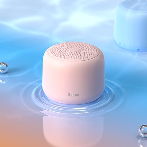 Bobtot Portable Bluetooth Speakers with Strap Mini Speaker, Pink — view 2