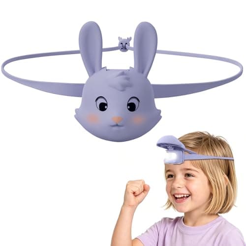 head torch rechargeable,kids head torch with bunny shaped,Silicone LED Headlamp with 3 Lighting Modes & Flashing,USB Rechargeable head light for Cycling Running Camping for Kids ,Gift for Girl and Boy